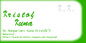 kristof kuna business card